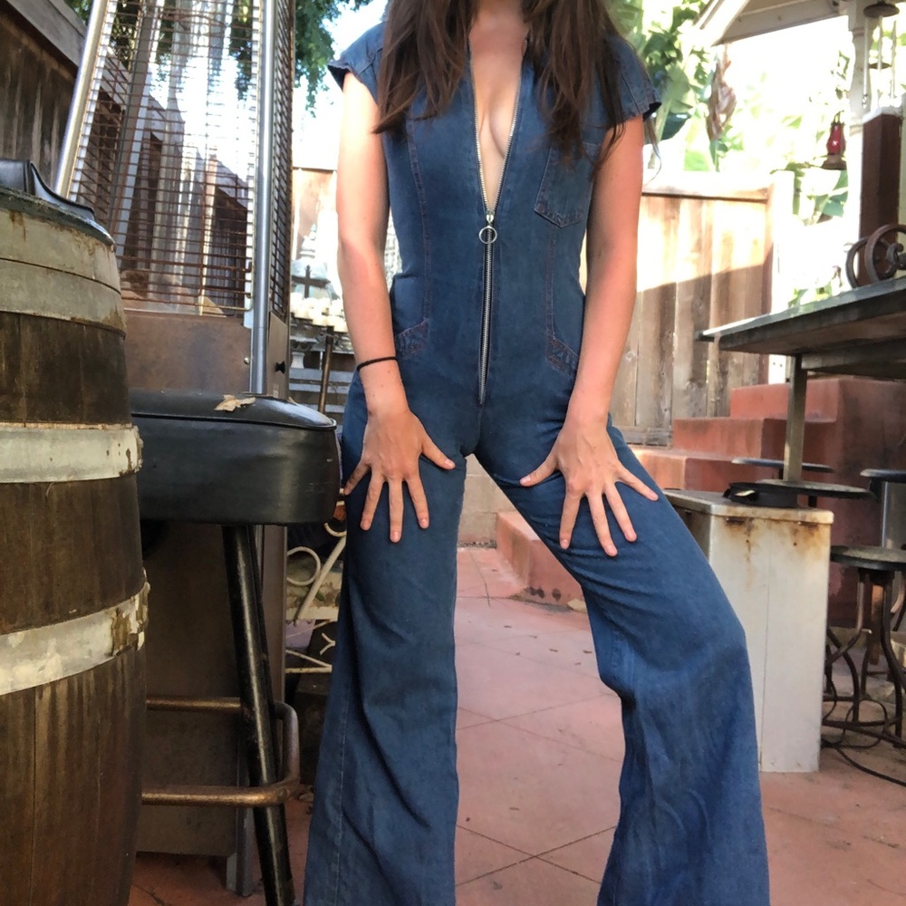vintage denim jumpsuit